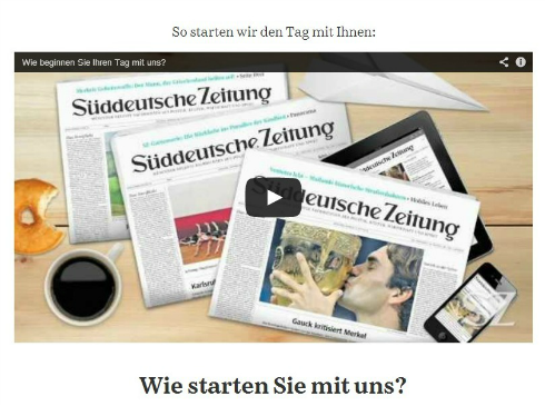 Süddeutsche.de Aktion zum Userengagement